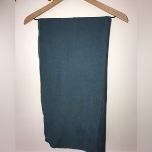 Copper pearl steel blue stretchy swaddle blanket